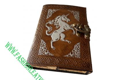 Unicorn horse antique custom design personalize vintage leathers journal book of shadows antique Diary book 2022 planner